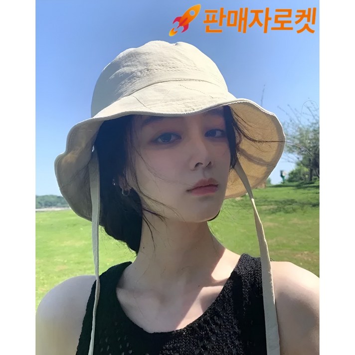 nininini 여성 바스락 벙거지 버킷햇