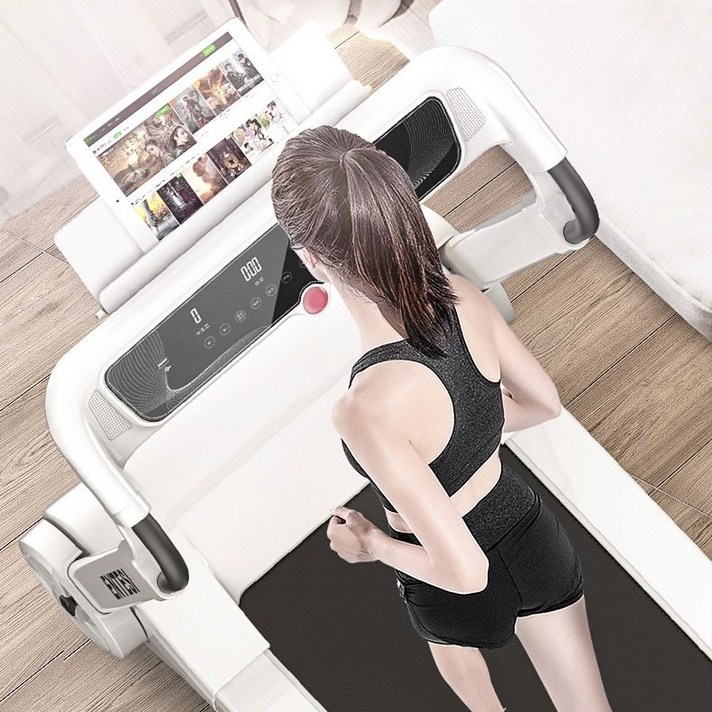 저소음 접이식 런닝머신 디스플레이 거치대 영화 블루투스 음악, 화이트, TOP-1