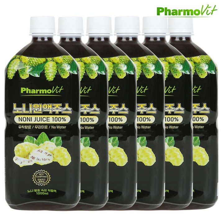 파모빗 베트남 숙성 발효 노니 원액 주스 100% 1000ml, 6병