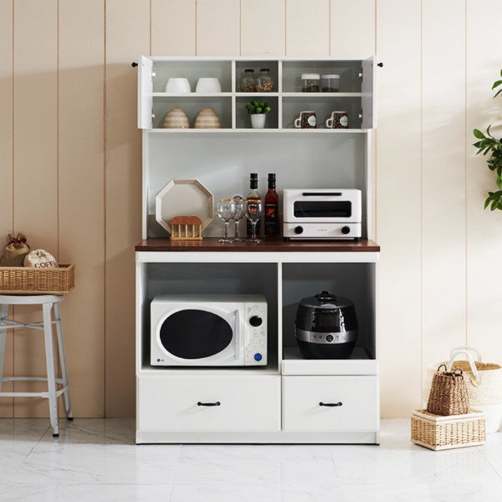 [채우리] 메이슨 1000 광파오븐 렌지대 세트, 색상:아이보리