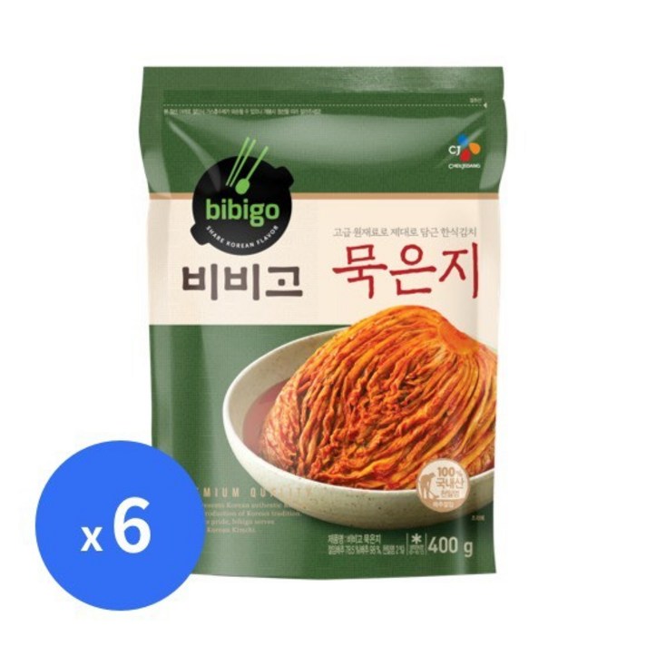 [비비고]묵은지 400g 6봉, 없음, 상세설명 참조