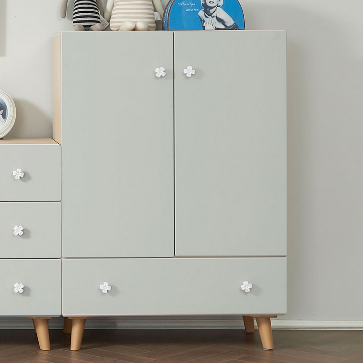 벨리카가구 트윙클 베이비 옷장 수납 서랍장 아기옷장 세트 유아동수납장, 트윙클 서랍 옷장_그레이