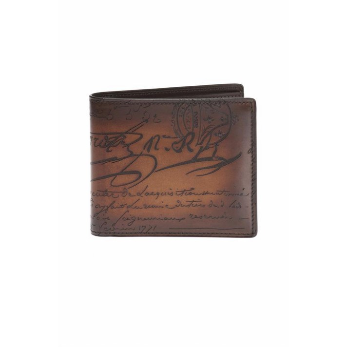 Berluti 'Makore' bi-fold 지갑 N118708 0-TOBACCO BIS 150불 이상 주문시 부가세 별도
