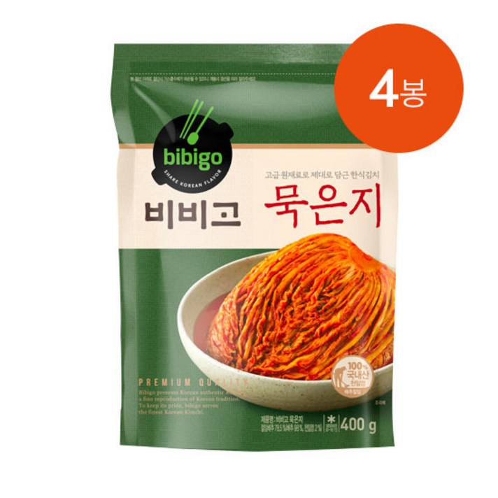 [CJ제일제당]비비고 묵은지400g 4봉, 단품