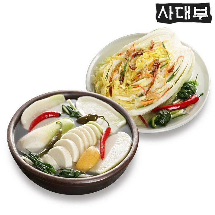 사대부 동치미3kg + 백김치3kg, 1세트, 6kg
