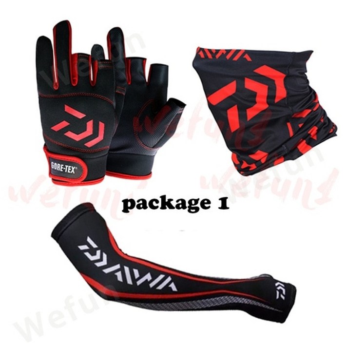 봄 가을 바다낚시복 웨이딩자켓 점퍼 바람막이 우비 다이와 낚시 장갑 소매 머리띠 세트 내마모성 장갑 방풍 머리띠 얼음 실크 마스크 사이클링 하이킹 캠핑 스카프 42, XL, 패키지 1