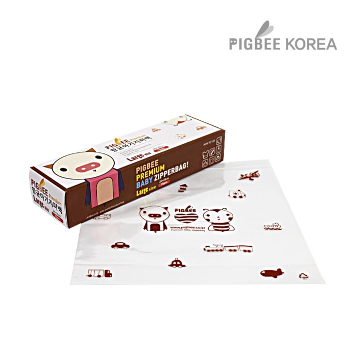 피그비코리아 항균아기지퍼백, 15매