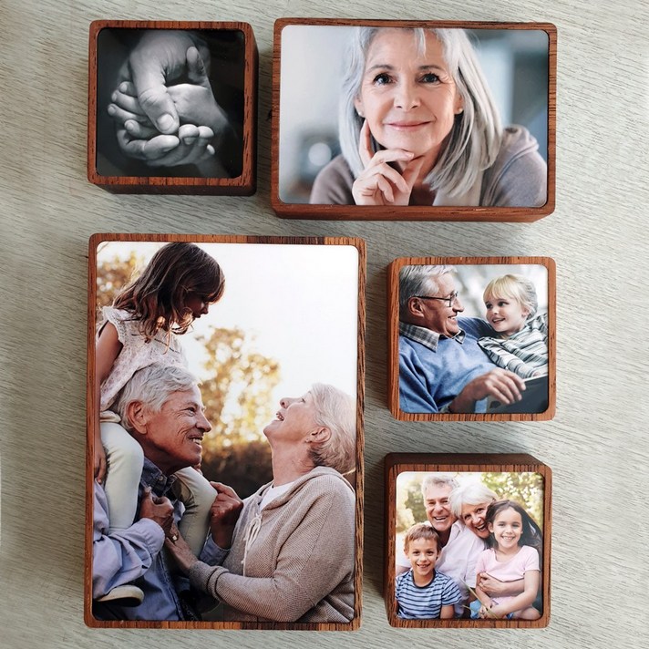 리본샵 고급 원목 납골당액자 미니액자 나무액자, 멀바우