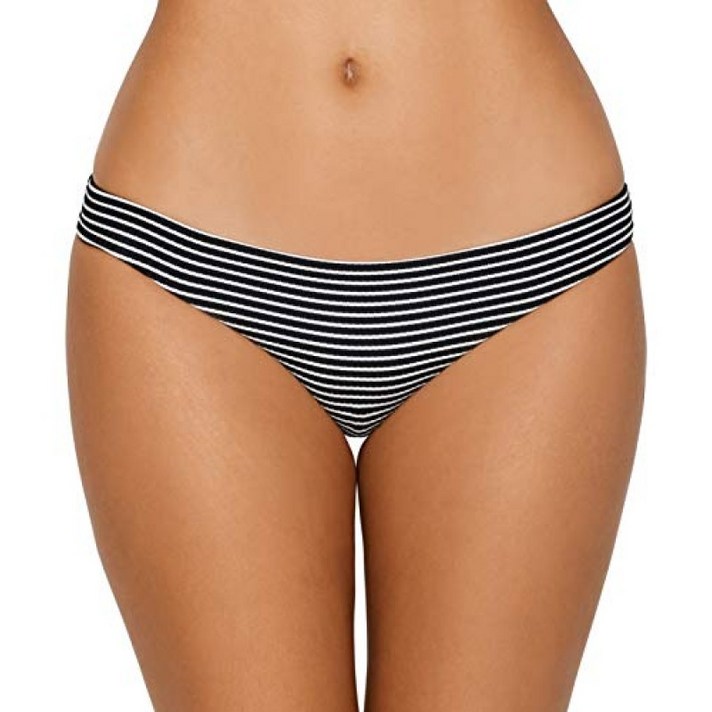 Seafolly Women 's Go Overboard 힙 스터 비키니 팬츠 블랙 블랙 34 (제조업체 크기 : 8), 단일옵션