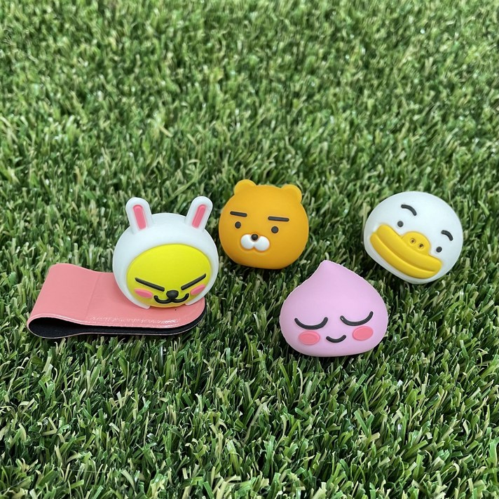 입체 귀여운 캐릭터 골프볼마커 4개 동반자 세트