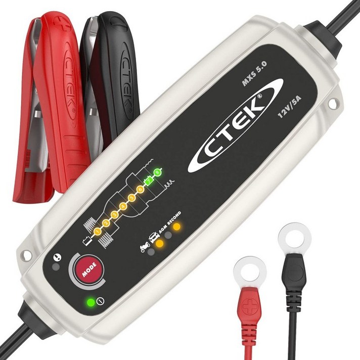 CTEK MXS 5.0 자동 온도 보정 배터리 충전기 12V 5.0 Amp (EU 플러그)