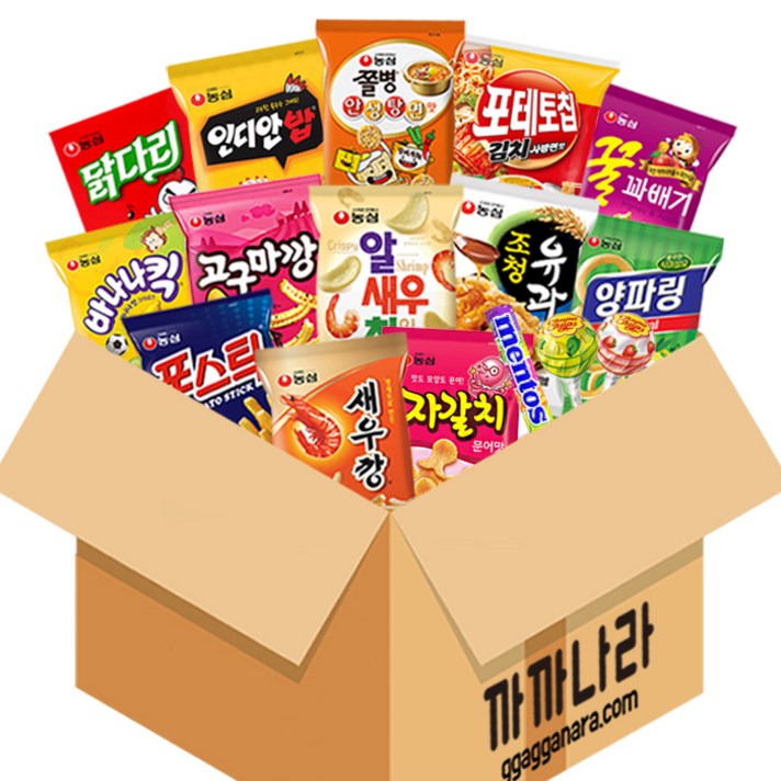 까까나라 농심스낵 모음 / 13종 16종 20종 과자세트, 까까나라 농심스낵/대표스낵13종+캔디3종