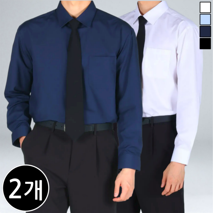 11 이브 구김없는 스탠다드핏 남성용 스판 정장 와이셔츠 66562