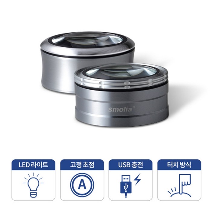 고급 led 충전식 돋보기 확대경 독서안경 고배율, 전용스탠드