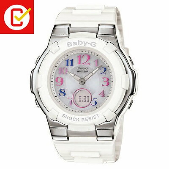 CASIO(카시오)손목 시계 BABY-G(베이비 G)BGA-1100GR-7BJF전파 후 태양 수지 밴드 아나 대지 화이트(BGA1