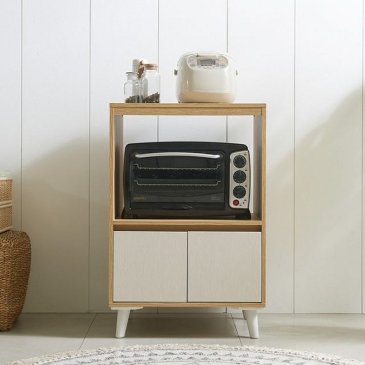 [천삼백케이] [나무뜰] 플로 광파 오븐 렌지대 DLF033, 오크화이트