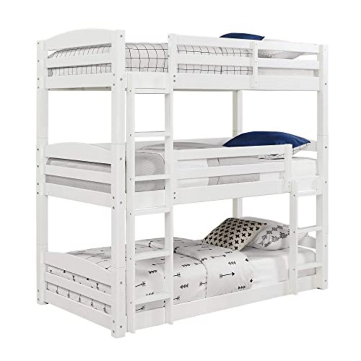 NMT Dorel Living Sierra 트윈 트리플 이층 침대 (화이트) - P040407FCX47950, 기본
