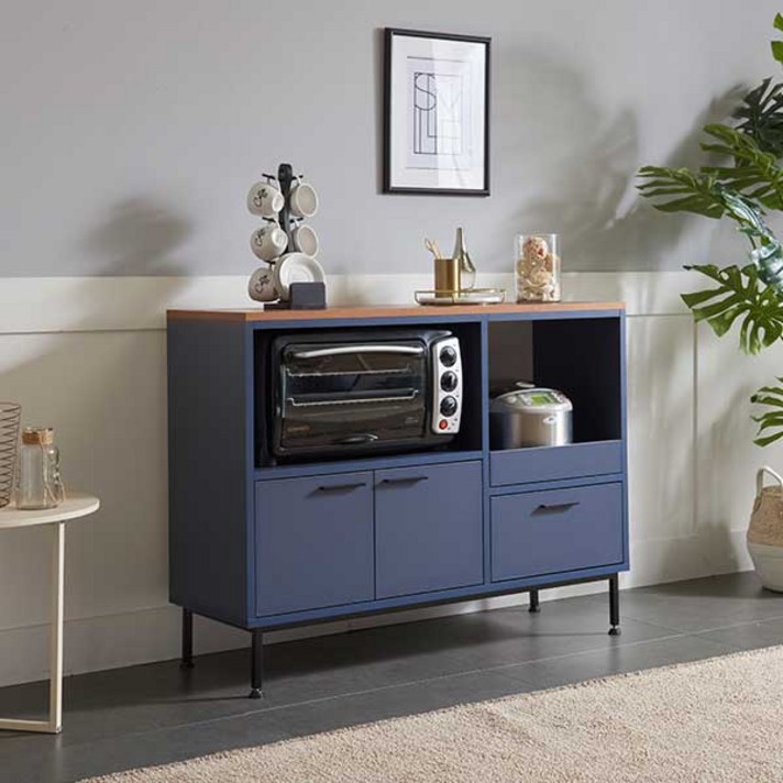 보루네오하우스 프라임 듀크 밥솥 렌지 수납장 FO6206 착불, 네이비