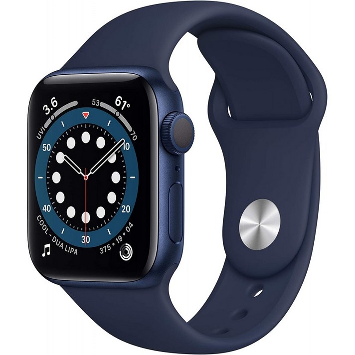 New Apple Watch Series 6(GPS 40mm) - 파란색 알루미늄 케이스(딥 네이비 스포츠 밴드 포함), 단일옵션, 단일옵션