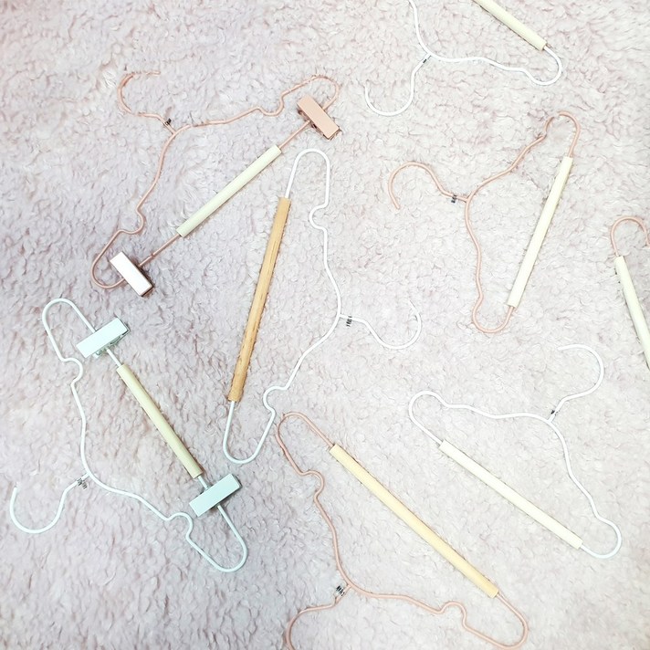 소르니아 우디 베이비&키즈 옷걸이, 1세트, 우디 베이비(화이트)5P