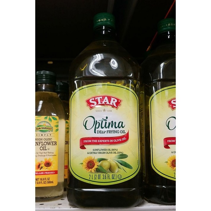 STAR Optima Deep Frying Oil Sunflower Oil Olive 튀김유 2L 1개
