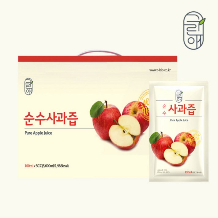 아침 생 사과즙 100포 아침 사과 생즙 착즙 주스 건강한 하루 사과 쥬스 즙 100포