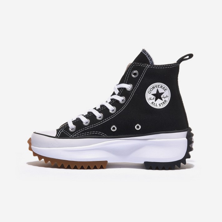 [정품매장] 컨버스 런스타 하이크 하이 블랙 화이트 검 Converse Run Star Hike Hi Black White Gum 166800C