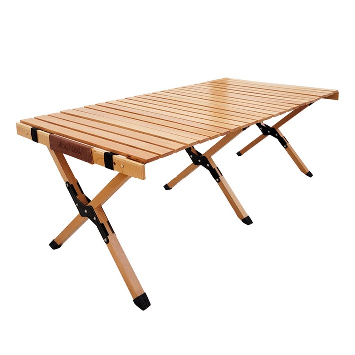 젤코바 캠핑 우드 원목 롤 테이블 다용도 접이식 폴딩 휴대용 차박, 120CM(네추럴 우드)