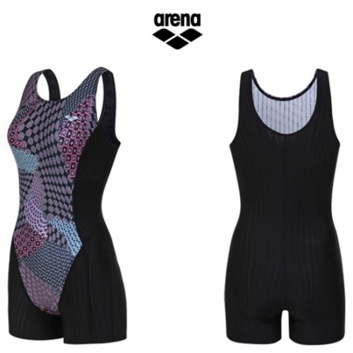 아레나 여성 일반 반신 수영복 AUFLH11BLK