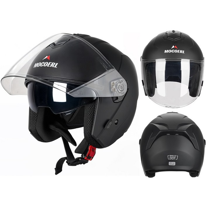 Mocoerl 오토바이 헬멧 썬바이저 내장 유럽ECE인증 KC인증 오픈페이스 초경량 바이크헬멧 34