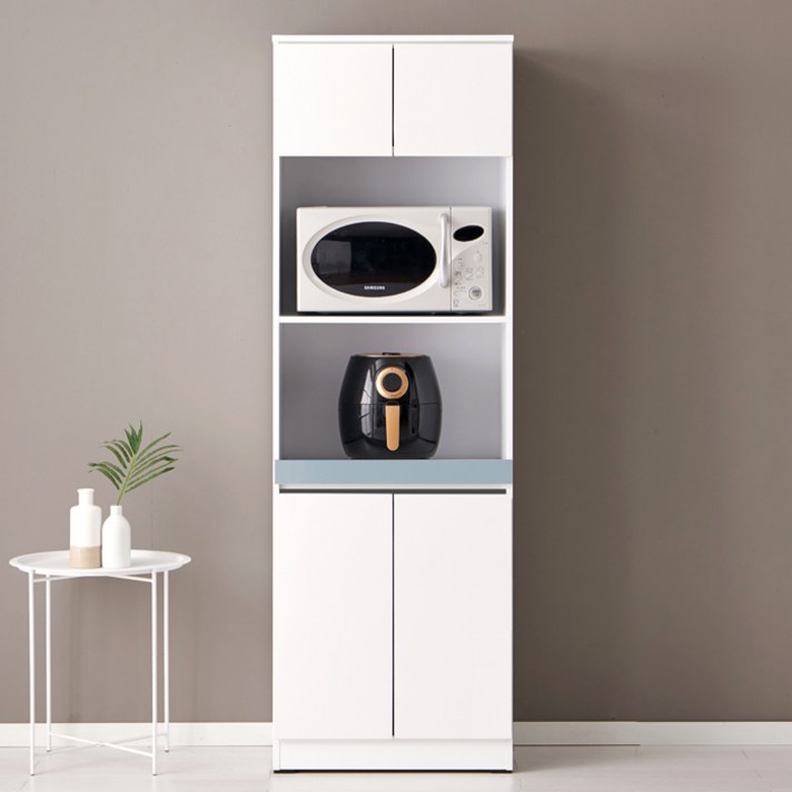 퍼니하우스 헤븐 1800 전자렌지 밥솥 주방 수납장 렌지대, 화이트스카이