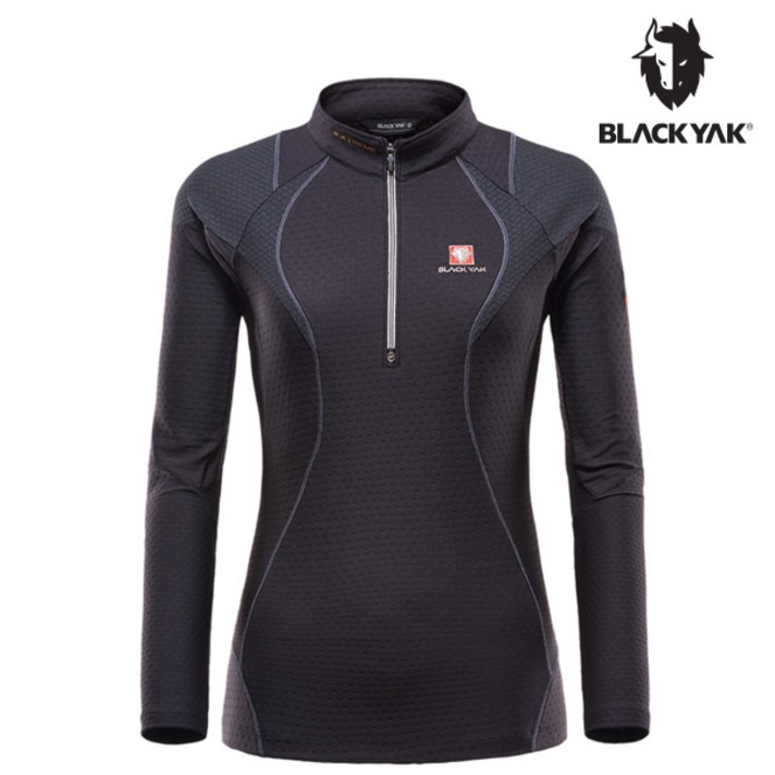 블랙야크 여성 B3XR1 긴팔티셔츠 블랙 1BYTSF6501