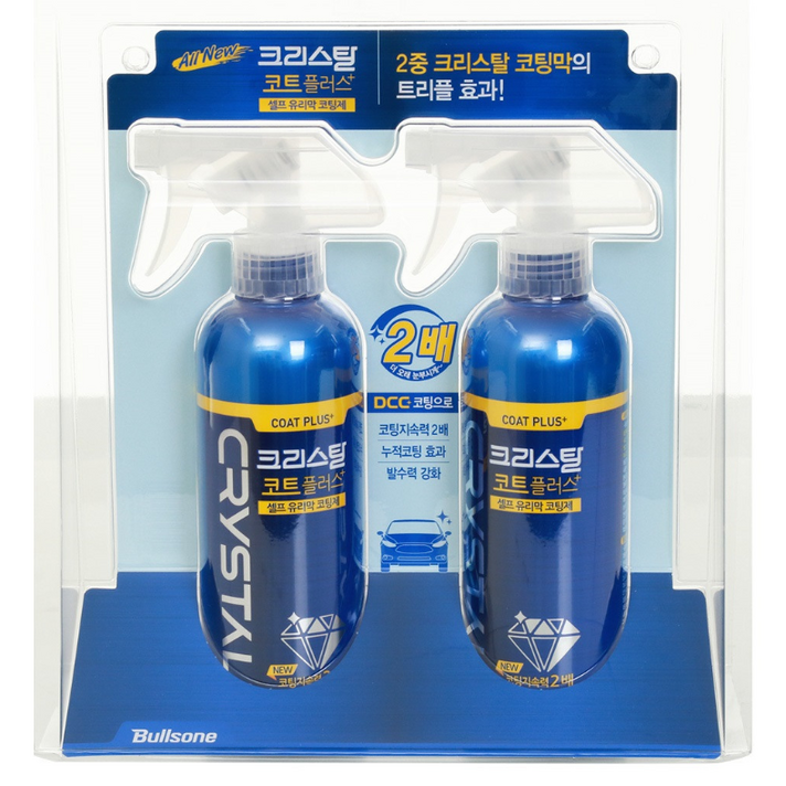불스원 크리스탈 코트 플러스 400ml * 2개입 셀프 유리막 코팅제