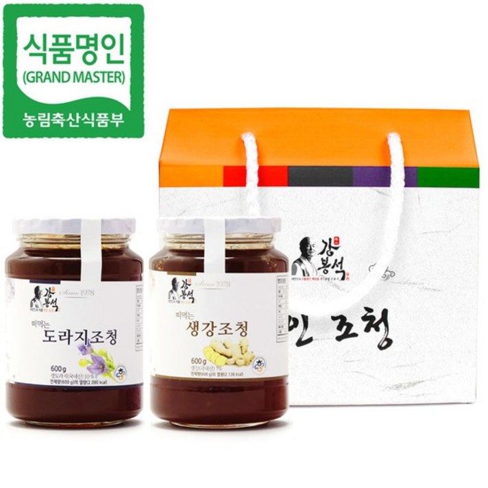 두레촌 명인 도라지/생강조청 600gx2개입 선물세트, 없음, 상세설명 참조