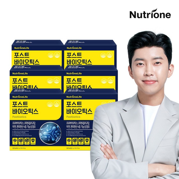 뉴트리원 임영웅 유산균 포스트 바이오틱스 신 프로 바이오스틱 프롤린 + 활력환, 30포, 6box
