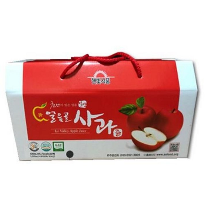햇빛식품 밀양 얼음골 사과즙, 110ml, 150개