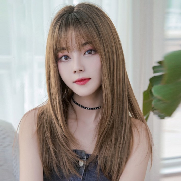 가발위드 에스더 긴머리 웨이브 금발 여성 통가발, 1개, 허니브라운