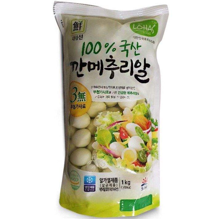 대림선 사조 깐메추리알 1kg, 단품