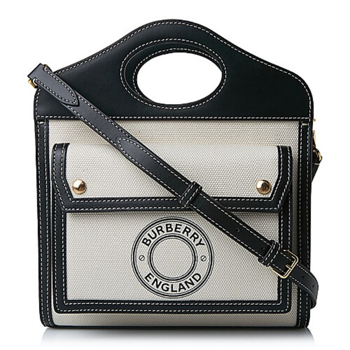 [럭셔리에비뉴] (버버리) 8028058 LL MN POCKET BAG LC5 A1189 미니 로고 그래픽 캔버스 레더 포켓