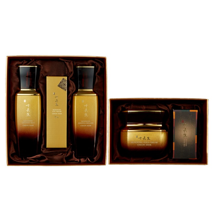 로제화장품 정품 십장생 천심 3종스킨로션자양크림 세트 X 마스크 팩 10매 증정, 1세트