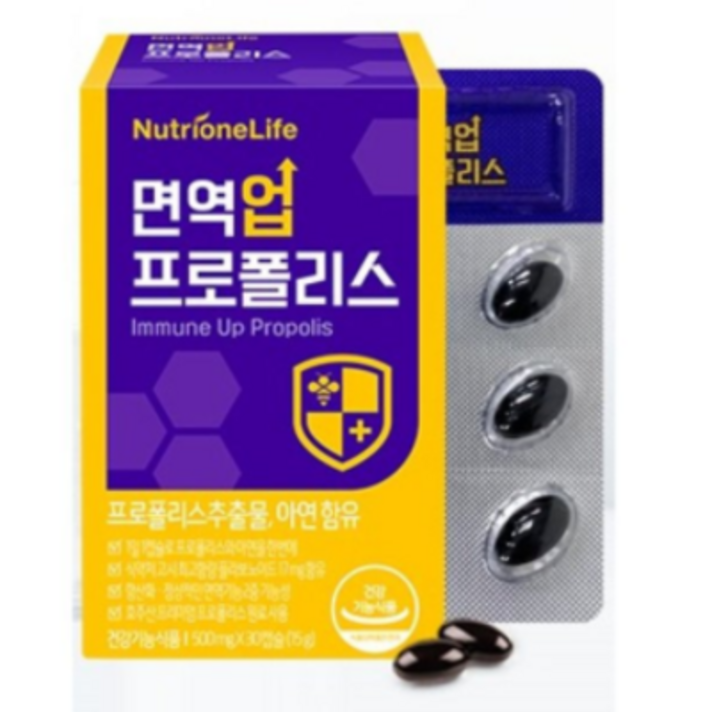 뉴트리원 면역력 강화 면역업 프로폴리스 항산화작용 플라보노이드 건강식품 호주산 + 활력환, 8box