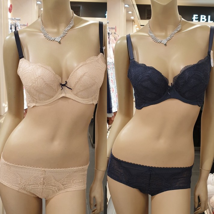 에블린 19SS_레이스 풀컵젤_브라 헴사각팬티세트 2종택1 뉴코아 인천