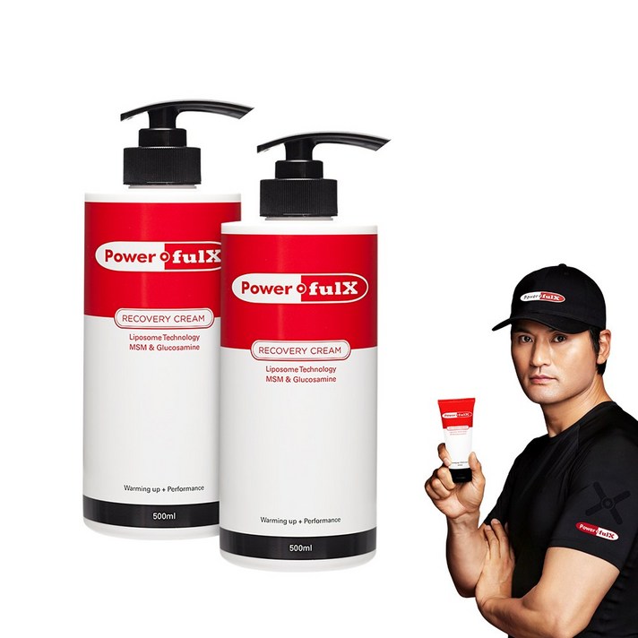 박찬호 파워풀엑스 리커버리 크림, 500ml*2