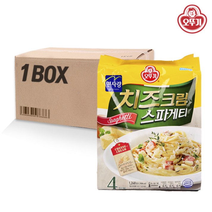 오뚜기 치즈크림 스파게티4인x8 간편식 즉석식품, EC38_스파게티4인 1248g(8개)