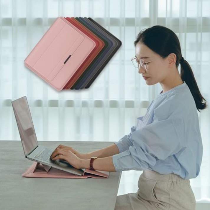 이코노미쿠스 맥북 삼성 LG그램 13인치 14인치 15인치 노트북 파우치, 핑크, 15/15.6/16인치