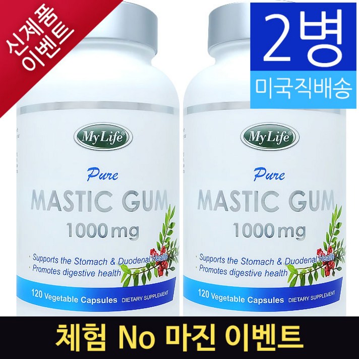 마이라이프 매스틱검 1000mg 120정 2병