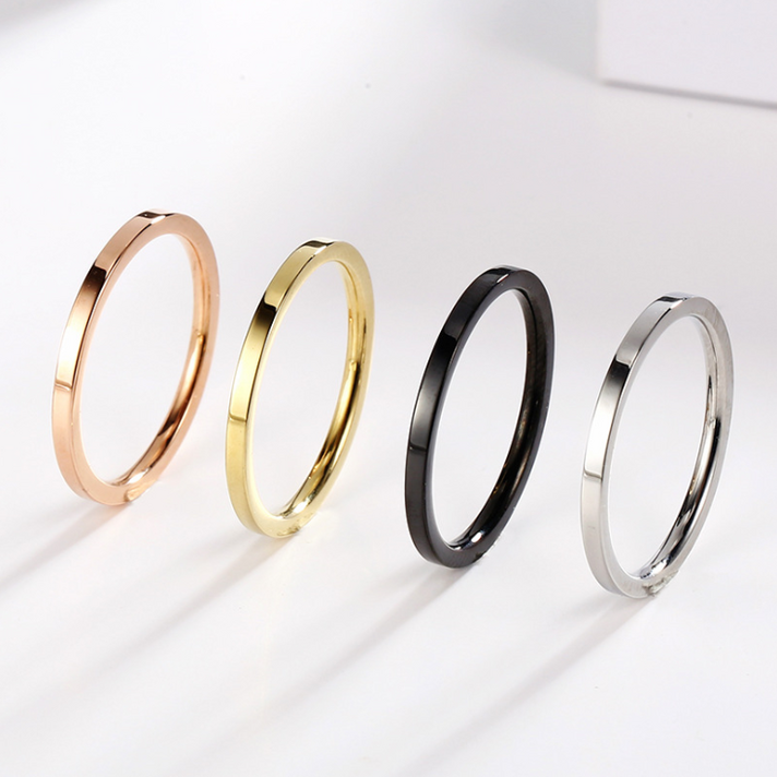 지큐 써지컬스틸 1mm 심플 실반지 2+1 반지