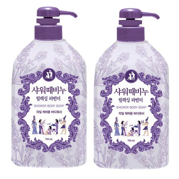 무궁화 샤워때비누 라벤더 700ml 각질제거 스크럽 바디워시, 2개