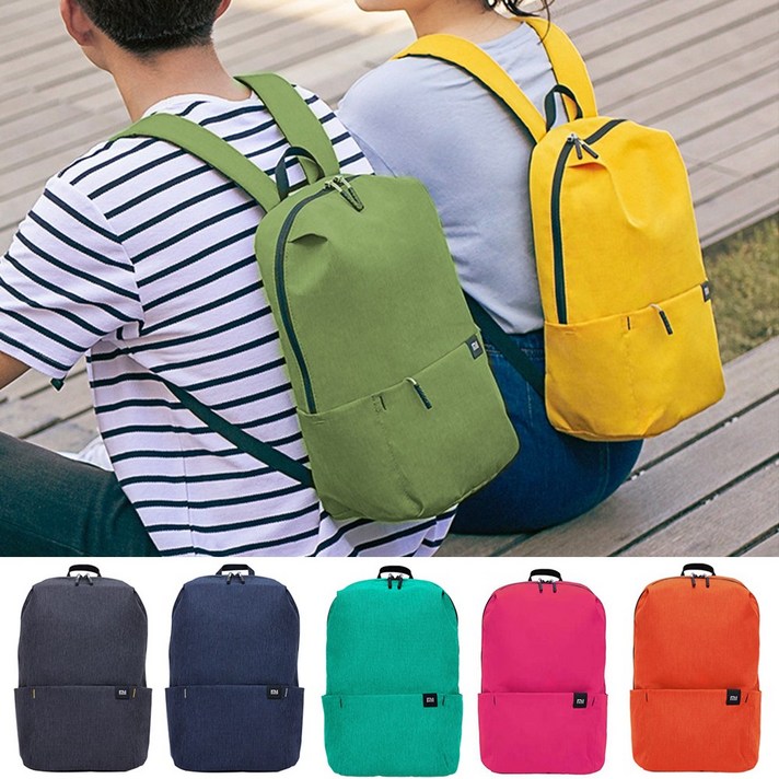 샤오미 미니 백팩 10가지 색상 Xiaomi Mini Backpack 초경량 학생 커플 카메라 도시락 분유용