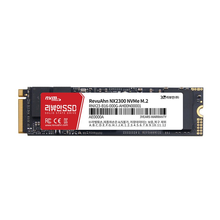 리뷰안 NX2300 DRAM NVMe M.2 SSD 256GB 2280 256기가, NX2300[NVMe]